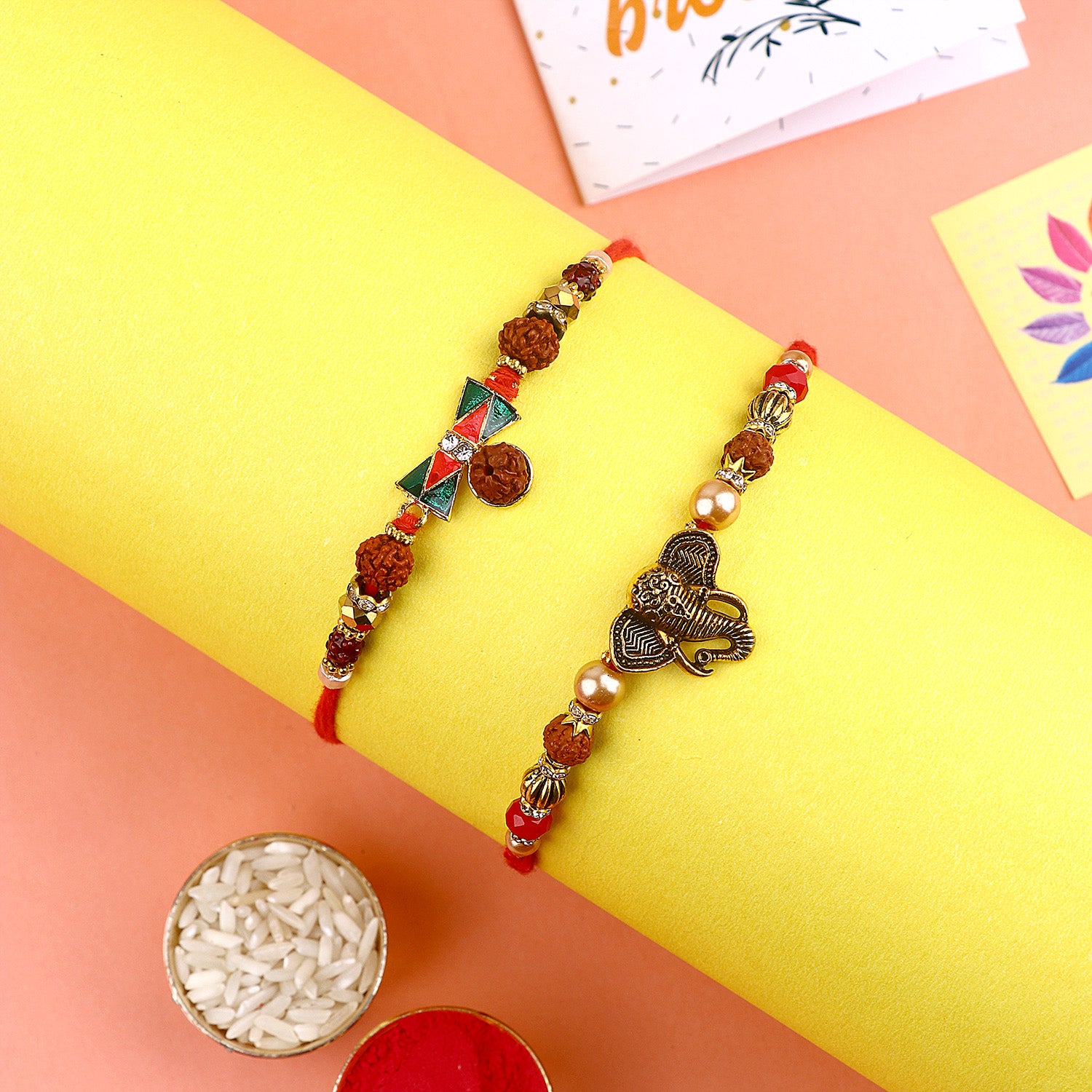 Auspicious Threads: Rakhi Set of 2