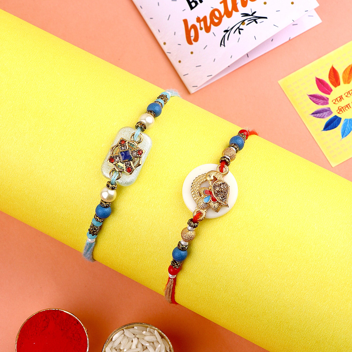 Blessed Unity: Rakhi Pair Set of 2