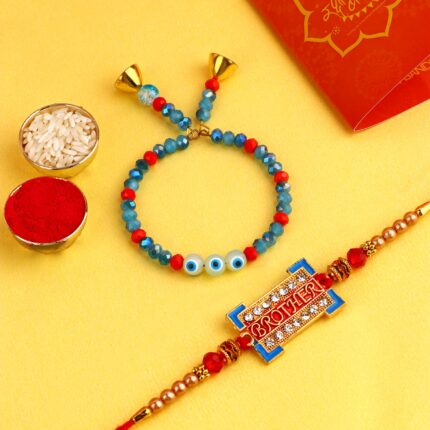 Padmabuja Culturally Rich Bhaiya Bhabhi Rakhi Set