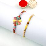 Elegant Set of 2 Beaded Bhaiya Rakhi