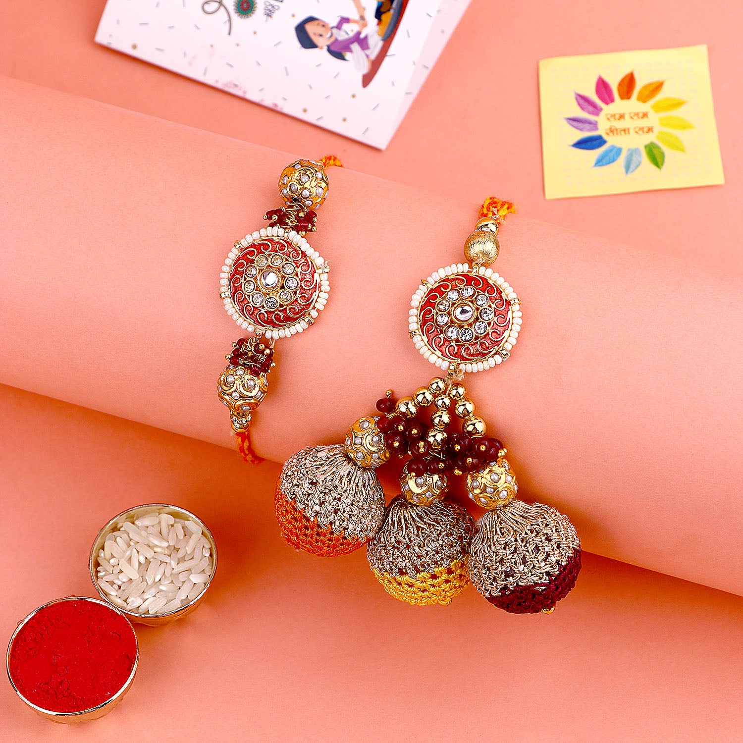 Love Bond: Bhaiya Bhabhi Rakhi Set