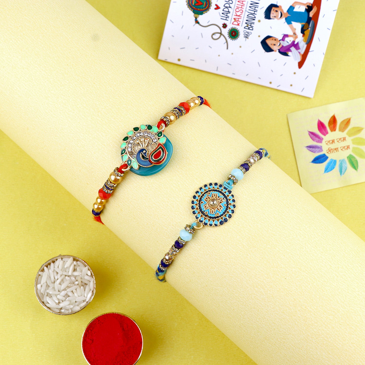 Mangal Dori: Auspicious Rakhi Set of 2