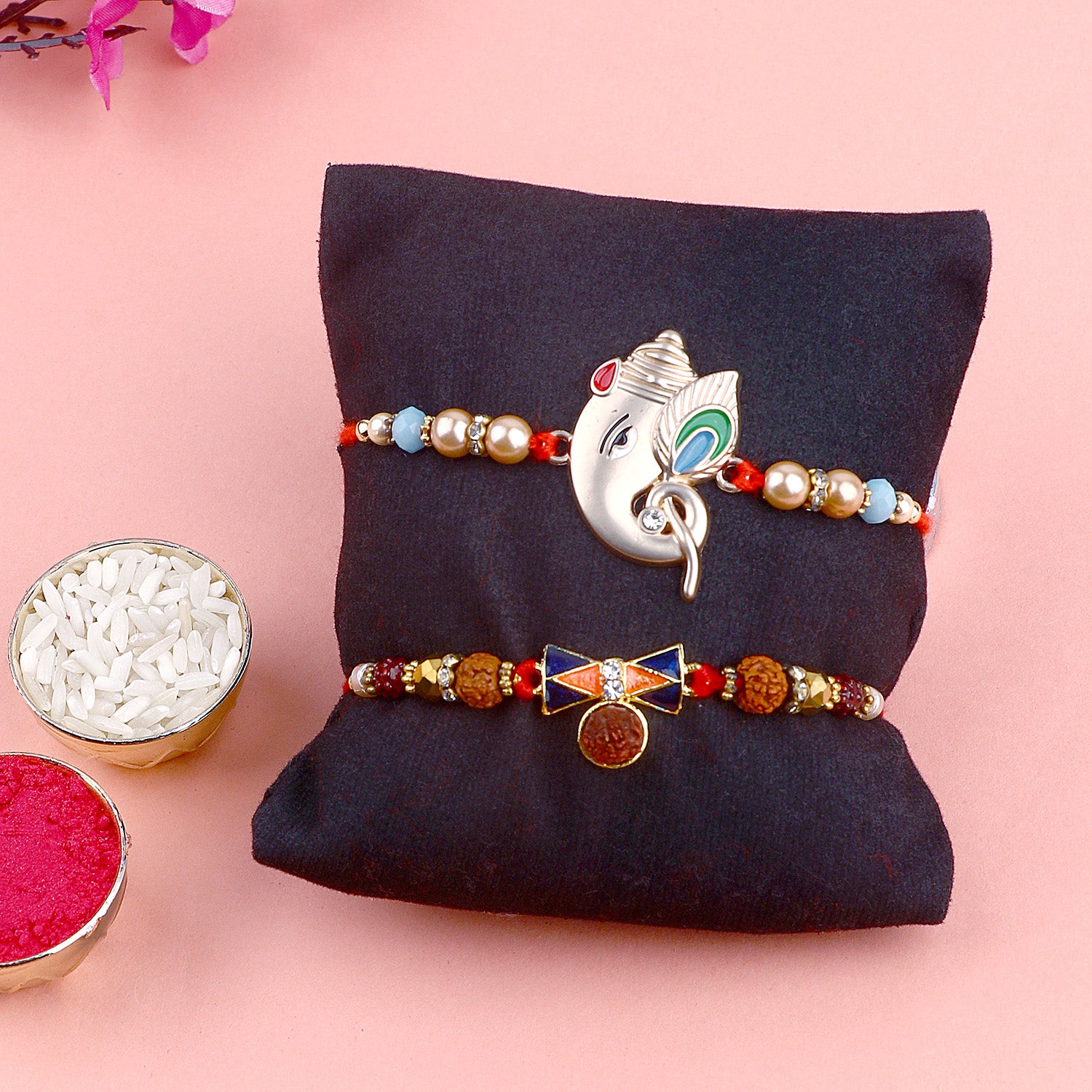 Traditional Treasure Bhaiya Rakhi Set of 2 Traditional Treasure Bhaiya Rakhi Set of 2