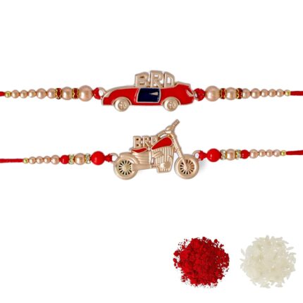 Car Bike Rakhi and Chocolate Gift Pack with Combo Rakhi Pack of 2