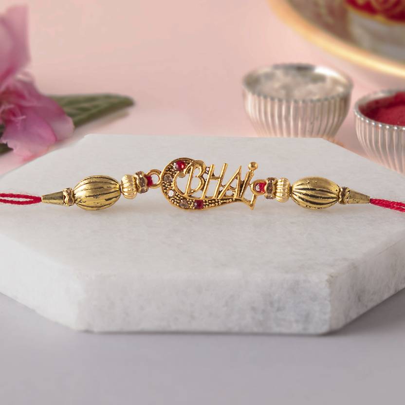Designer BHAI Rakhi and Roli-Chawal Set1 Designer BHAI Rakhi and Roli-Chawal Set