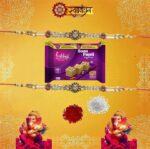 Designer Rakhi and Haldiram's Soanpapdi combo
