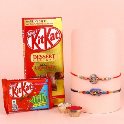 Padmabuja Designer Rakhi With KitKat Chocolate