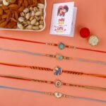 Nutritious Affection Rakhi Adorned with Dry Fruits