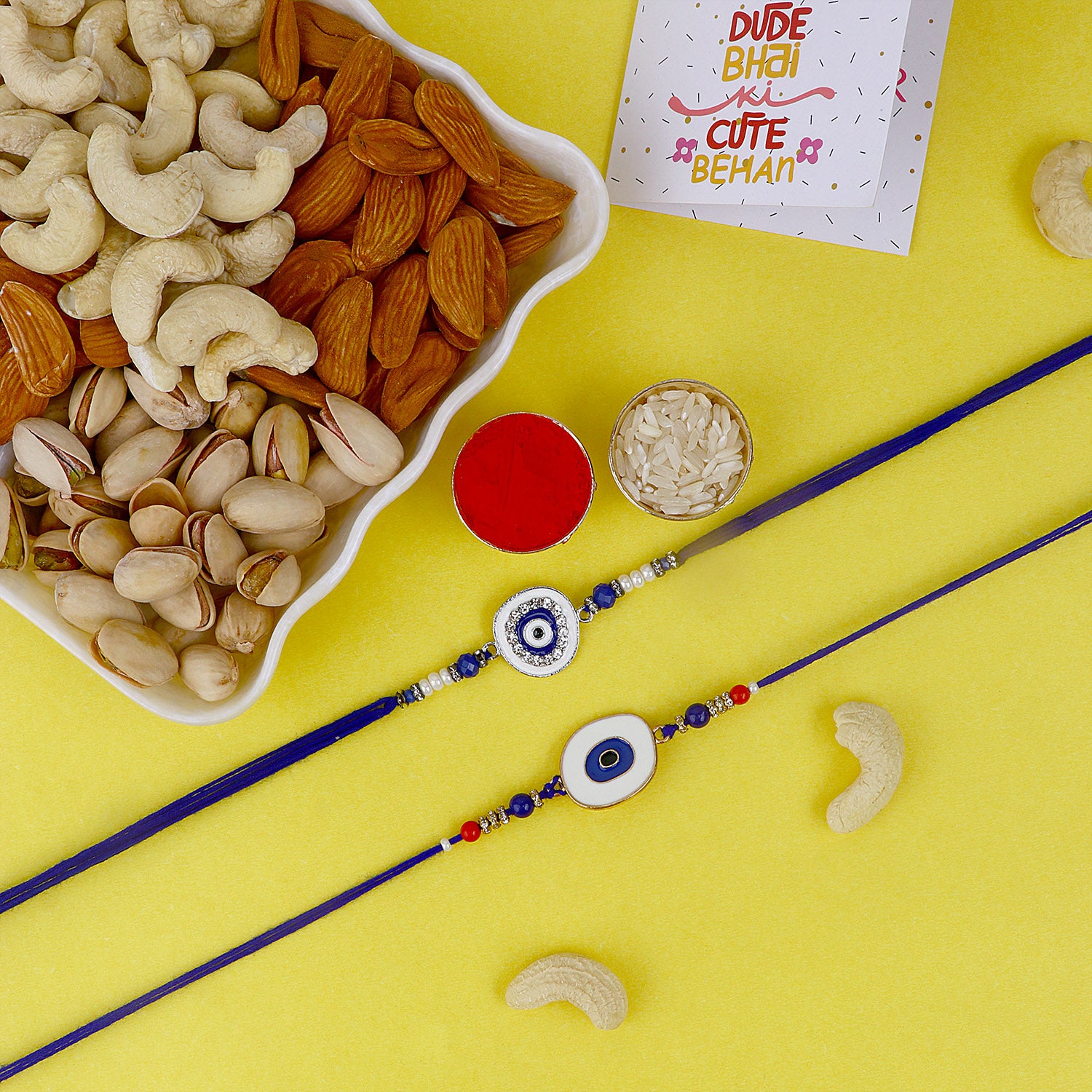 Nutty Bliss Rakhi Celebrated with Delightful Dry Fruits Nutty Bliss Rakhi Celebrated with Delightful Dry Fruits