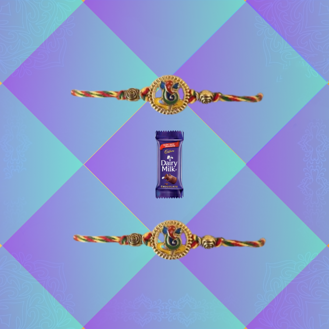 Padmabuja Ganesha Rakhi with Cadbury Dairy Milk Padmabuja Ganesha Rakhi with Cadbury Dairy Milk